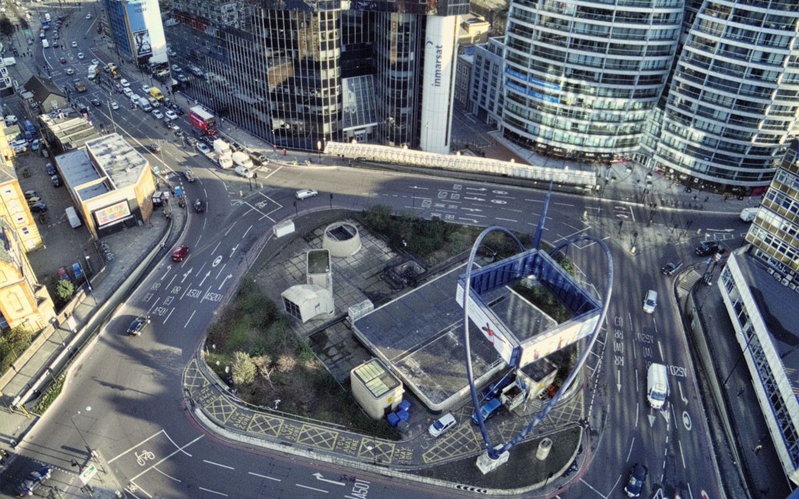 Old Street roundabout London 2010 aerial